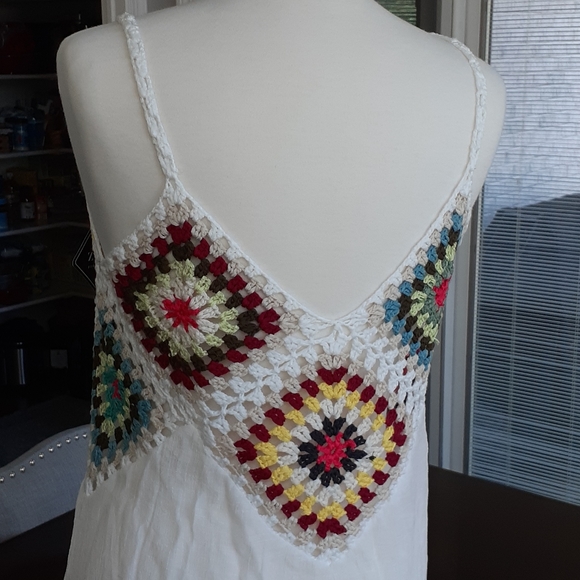 Zaful White Gauze Sundress/Swim Cover Up One Size - Picture 7 of 12